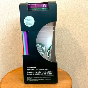 Set of 5 plastic tumblers